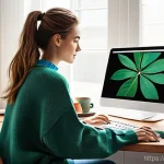 Home 14 디지털 일러스트 실무 사례와 노하우 - **Optimized Digital Workflow in a Modern Studio**
A highly detailed, brightly lit photograph of ...