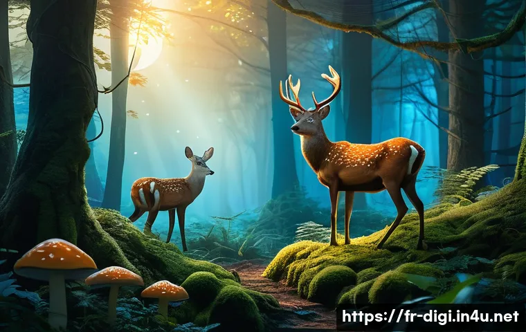 디지털 일러스트 이론 시험 대비 전략 - **Dynamic Lighting and Color Harmony in a Fantasy Setting:**
    "A magical forest at twilight, with...